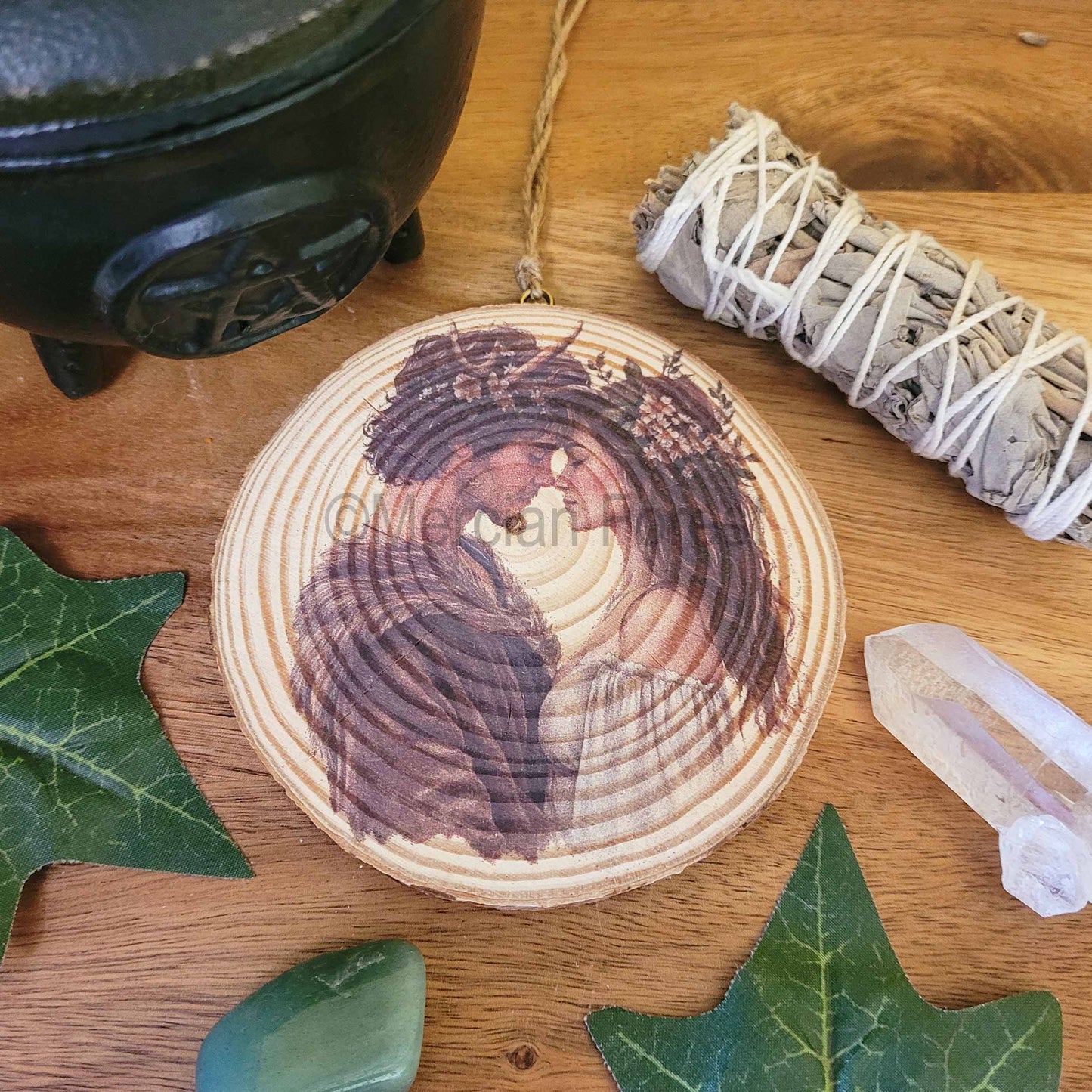 Beltane wall Hanging, Goddess and Horned God