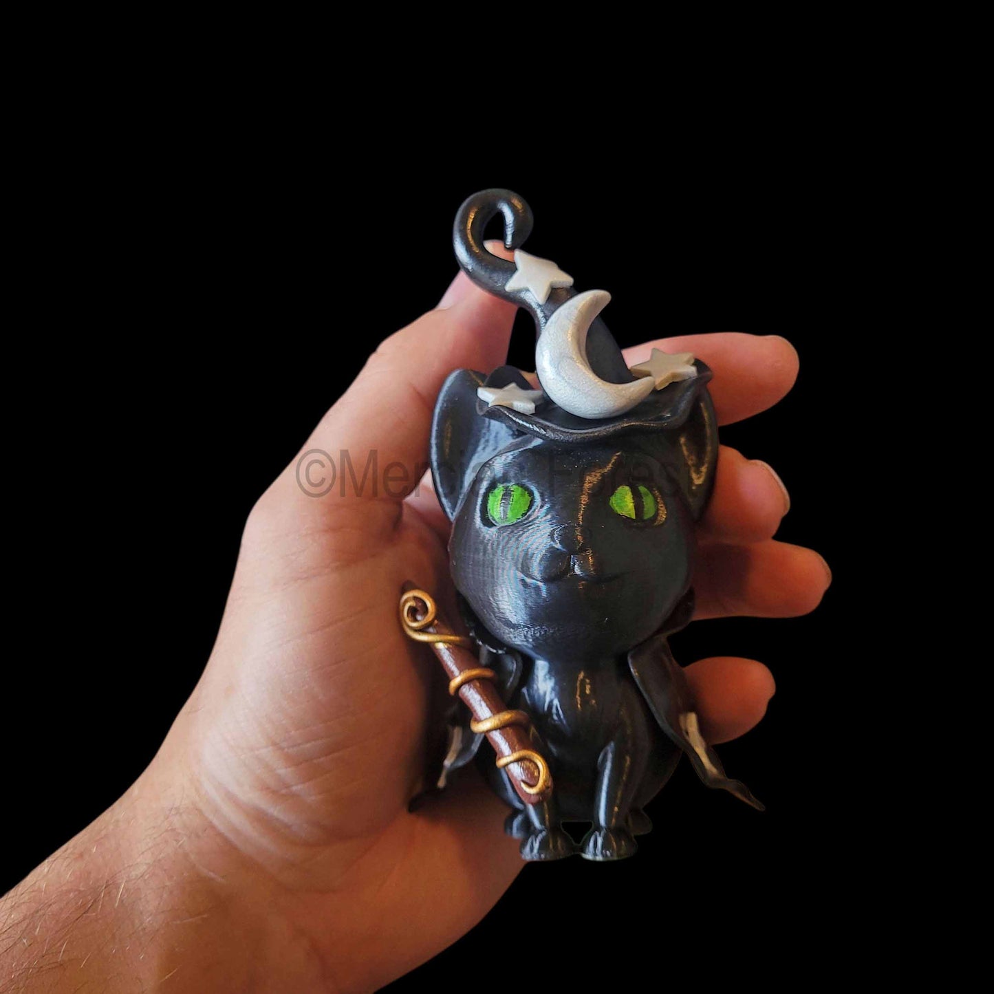 Abracatdabra Magickal Cat Witch Wizard Decoration for Halloween Samhain Decoration
