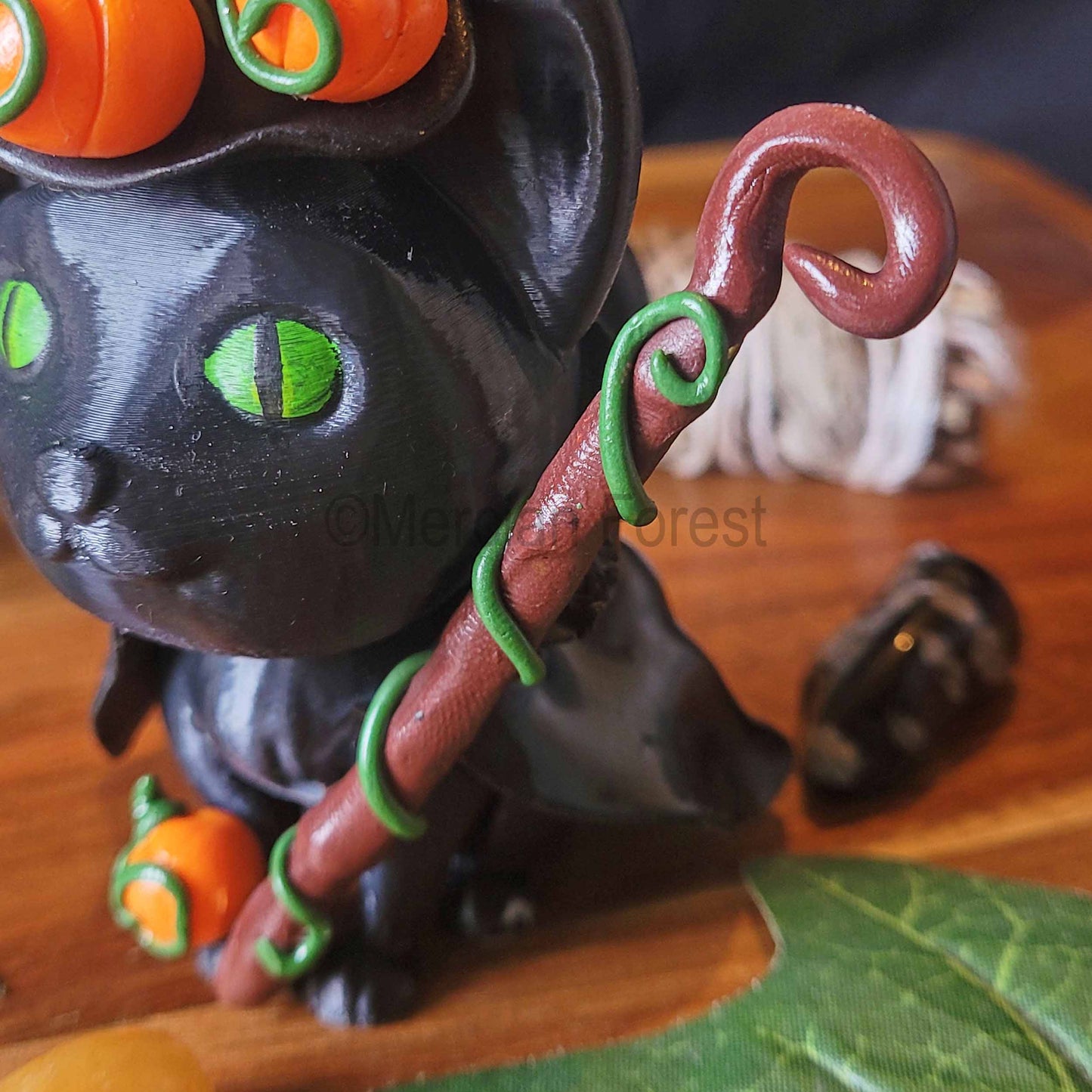 Meowloween Magickal Cat Witch Wizard Decoration for Halloween Samhain Decoration (Copy)