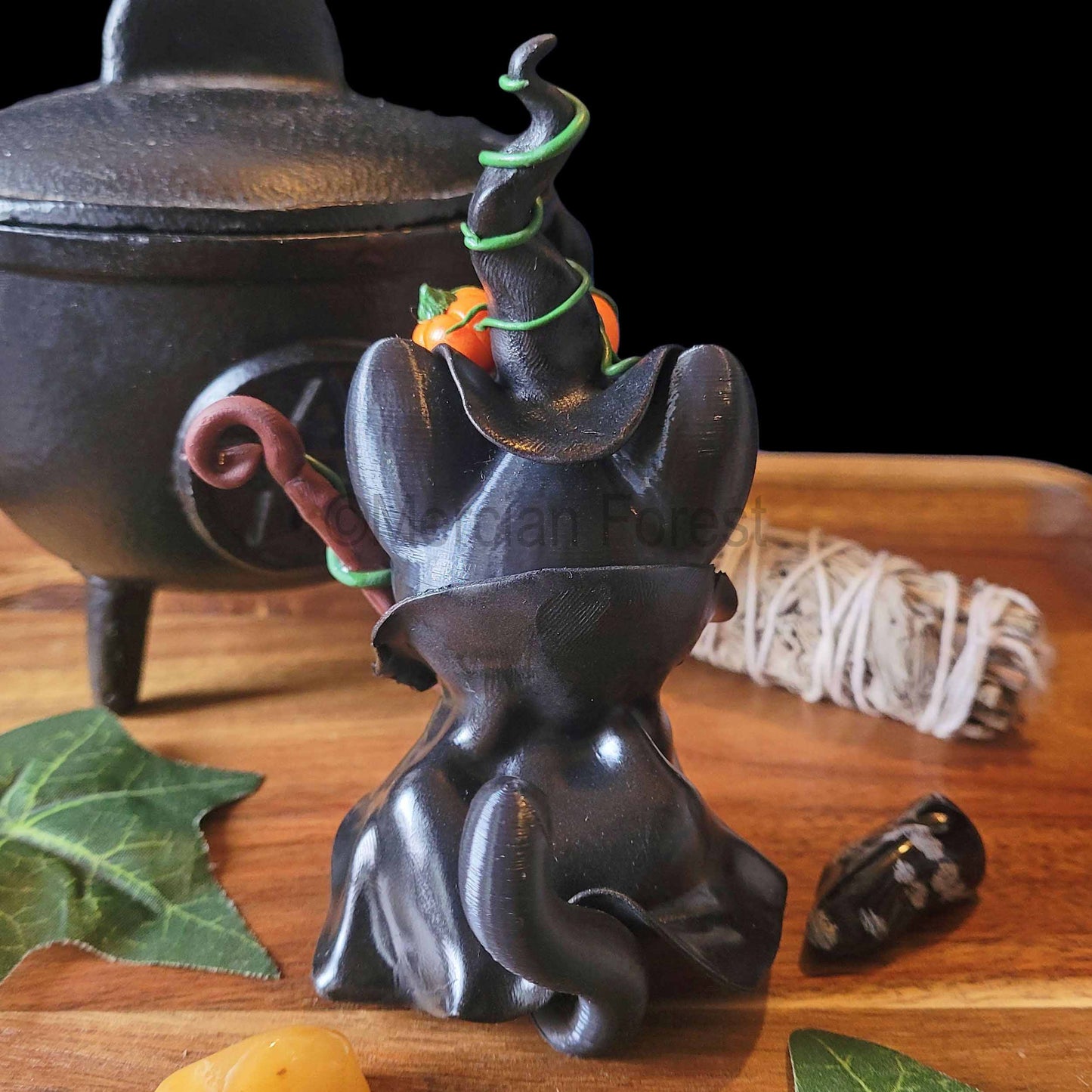 Meowloween Magickal Cat Witch Wizard Decoration for Halloween Samhain Decoration (Copy)