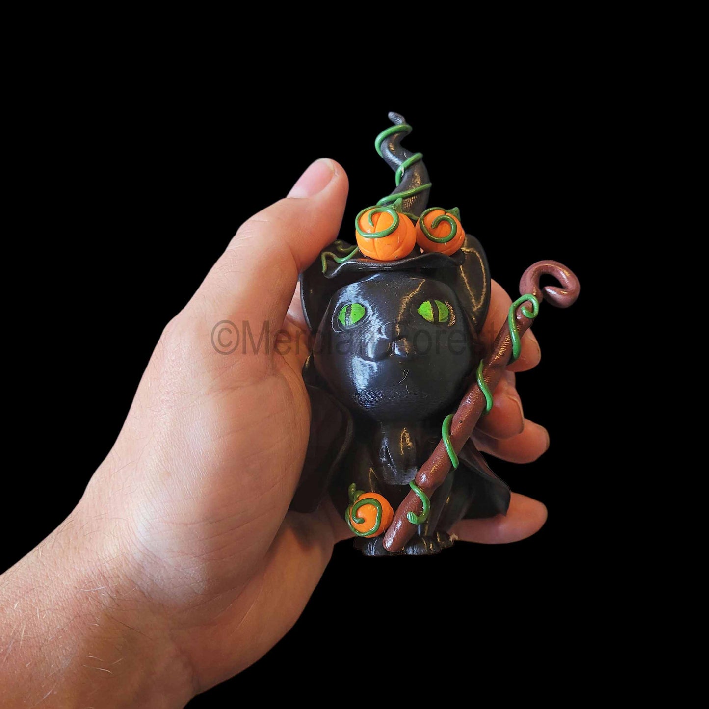 Meowloween Magickal Cat Witch Wizard Decoration for Halloween Samhain Decoration (Copy)