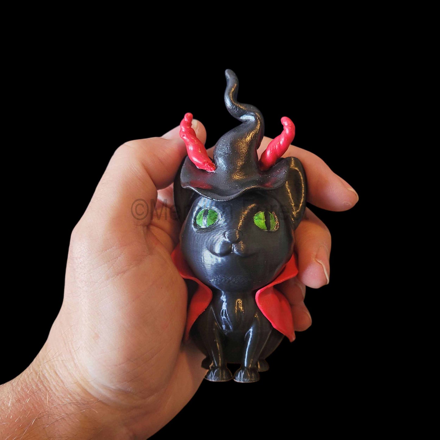 Lillipurr Magickal Cat Witch Wizard Decoration for Halloween Samhain Decoration