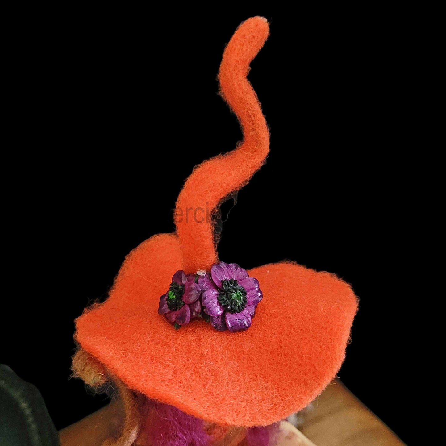 Ember Needle Felted Witch Decoration Ready Made