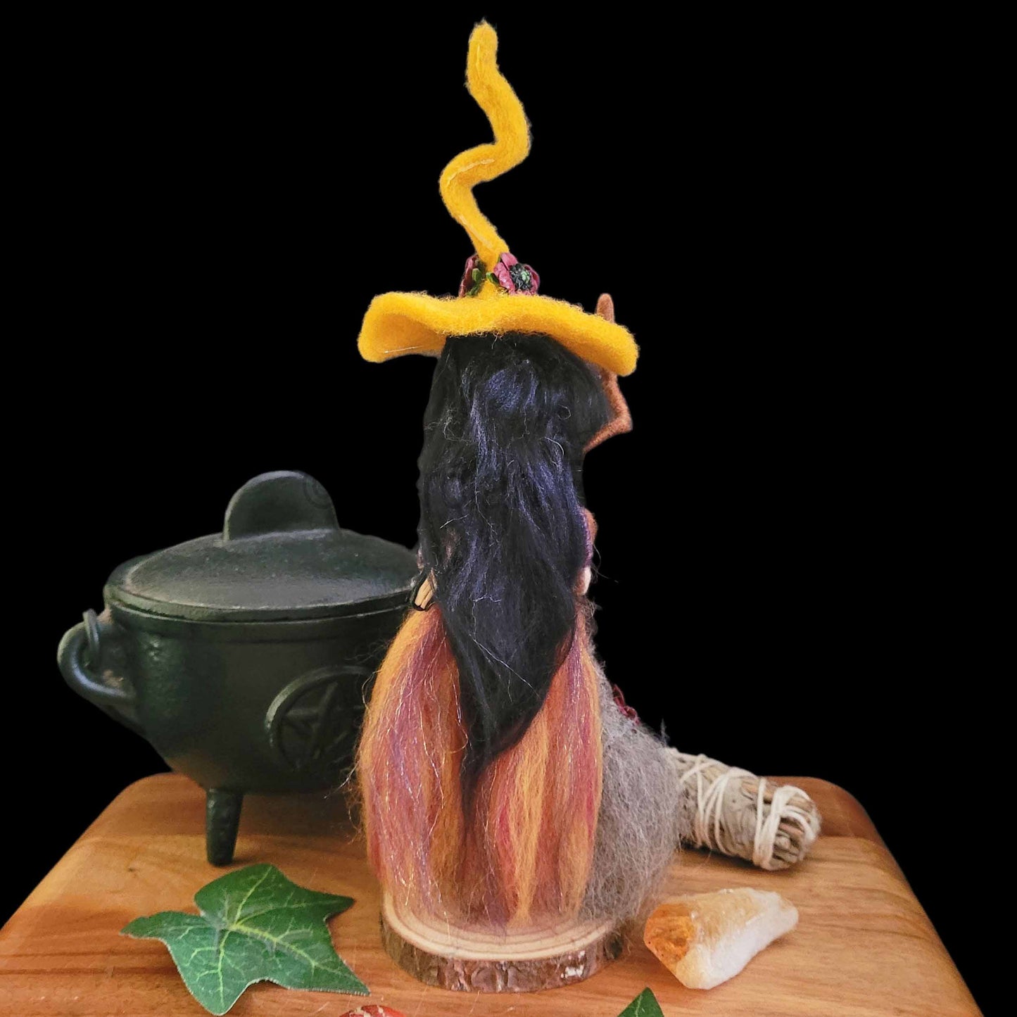 Mable Needle Felted Witch Decoration
