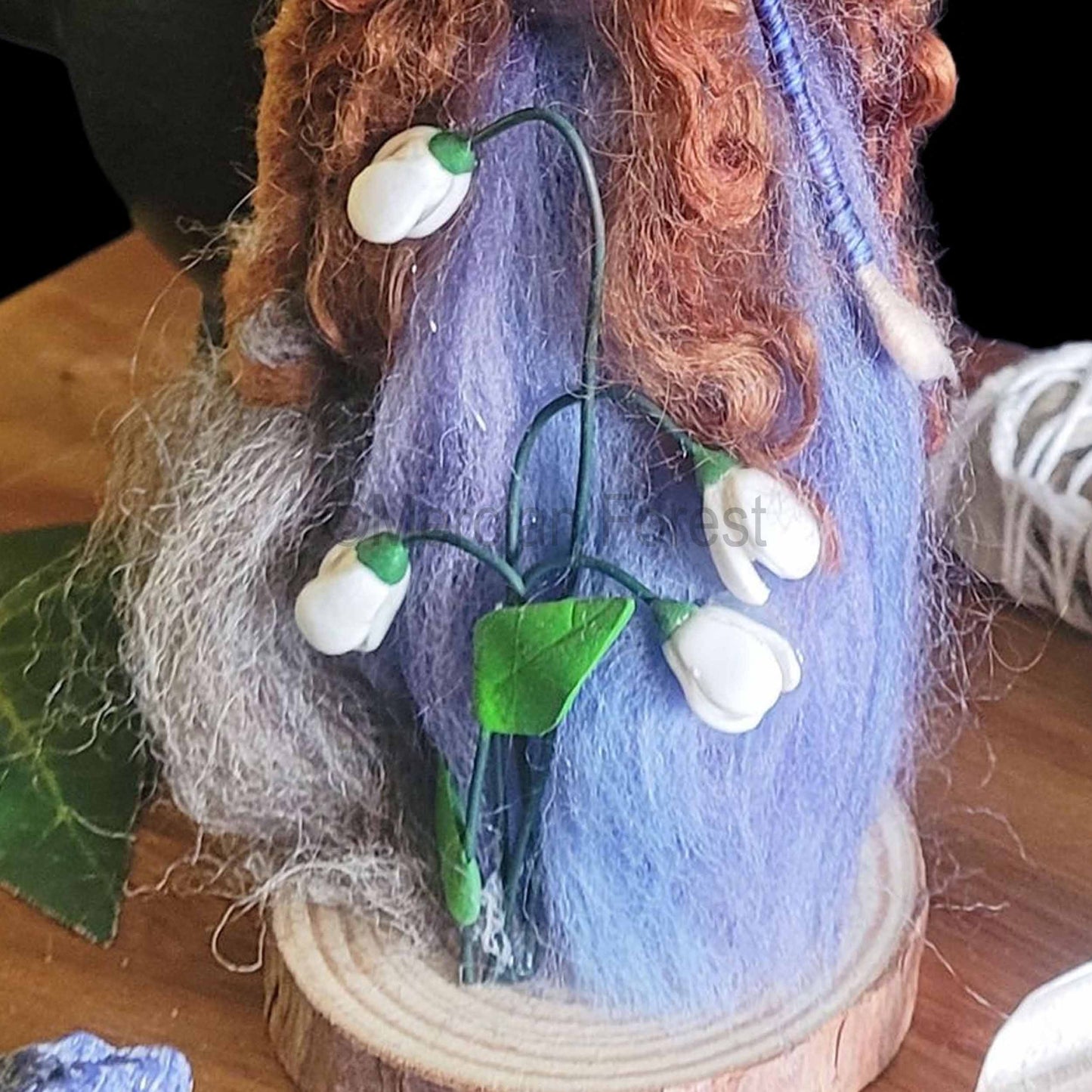 Snow the Needle Felted Witch Decoration