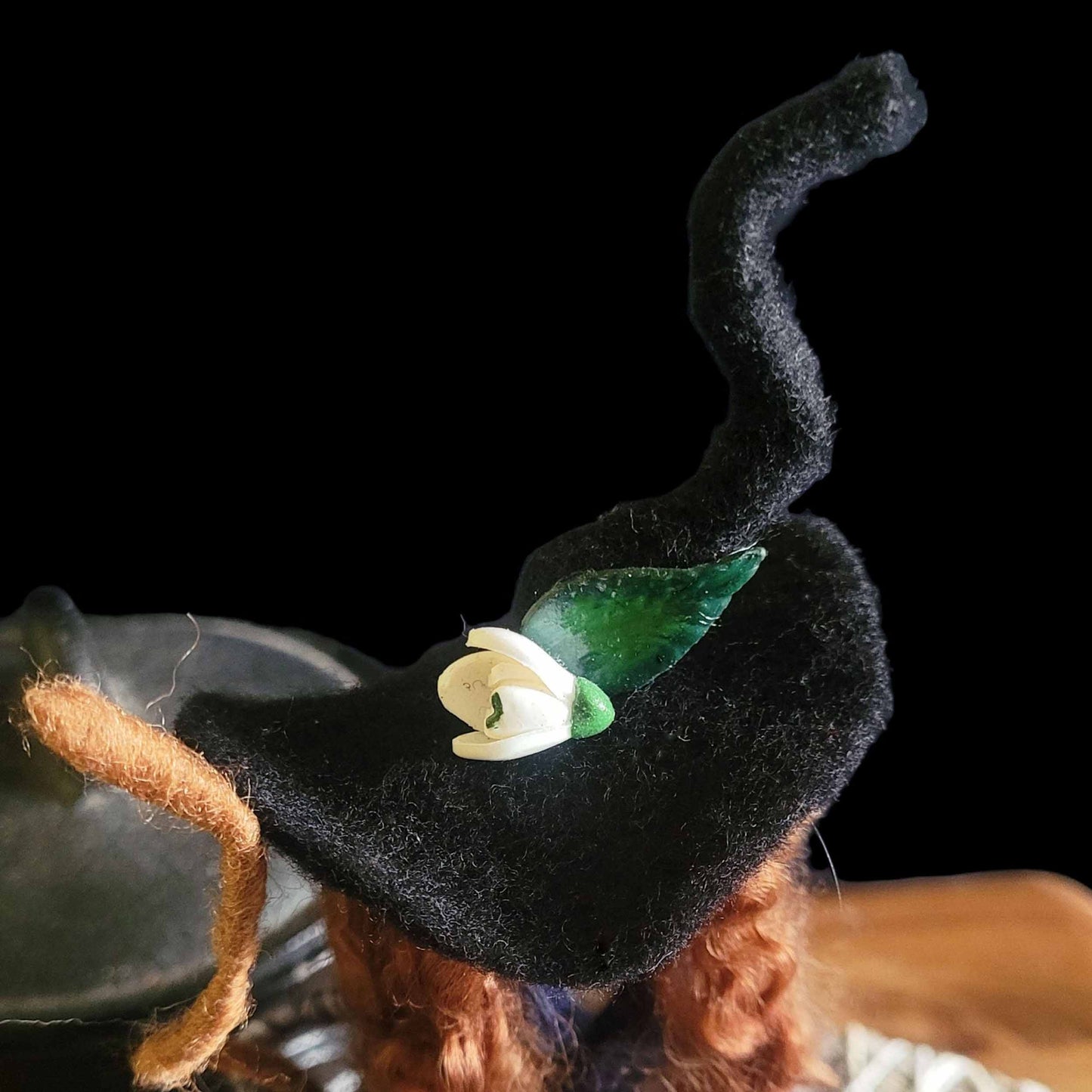 Snow the Needle Felted Witch Decoration