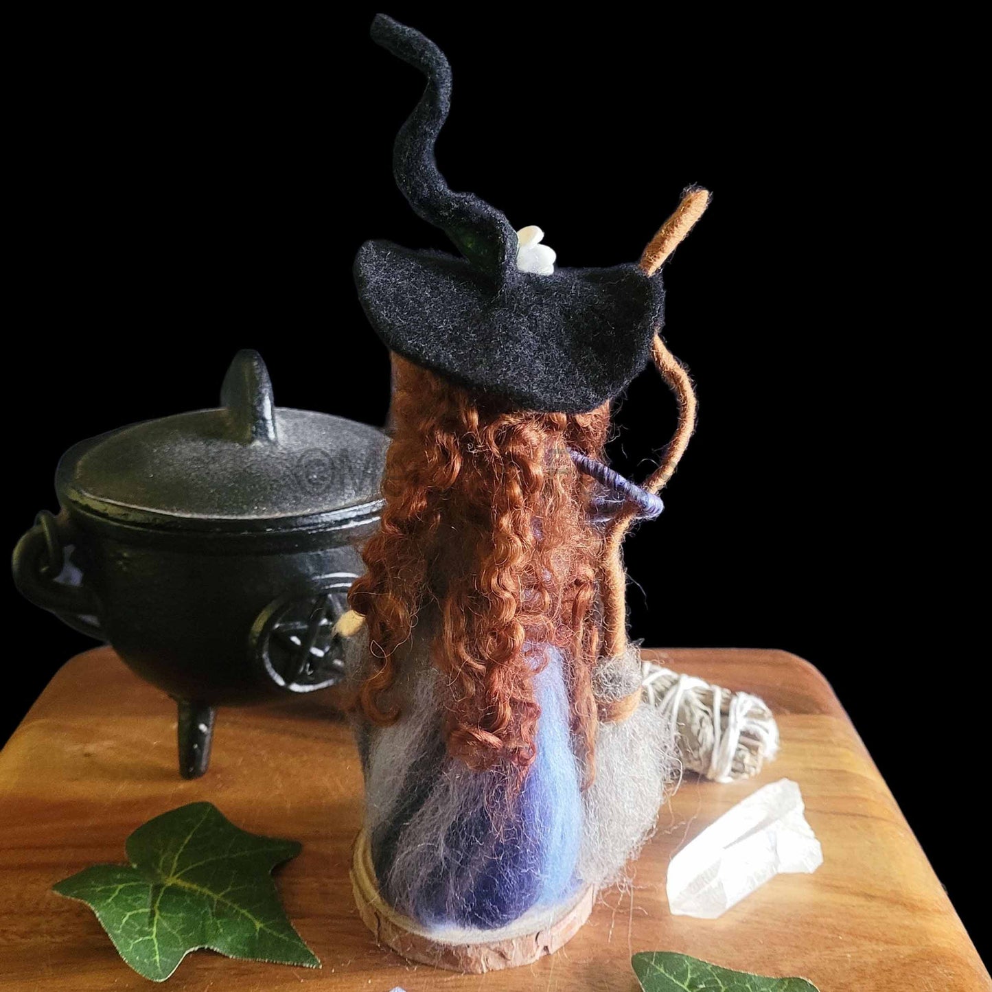 Snow the Needle Felted Witch Decoration