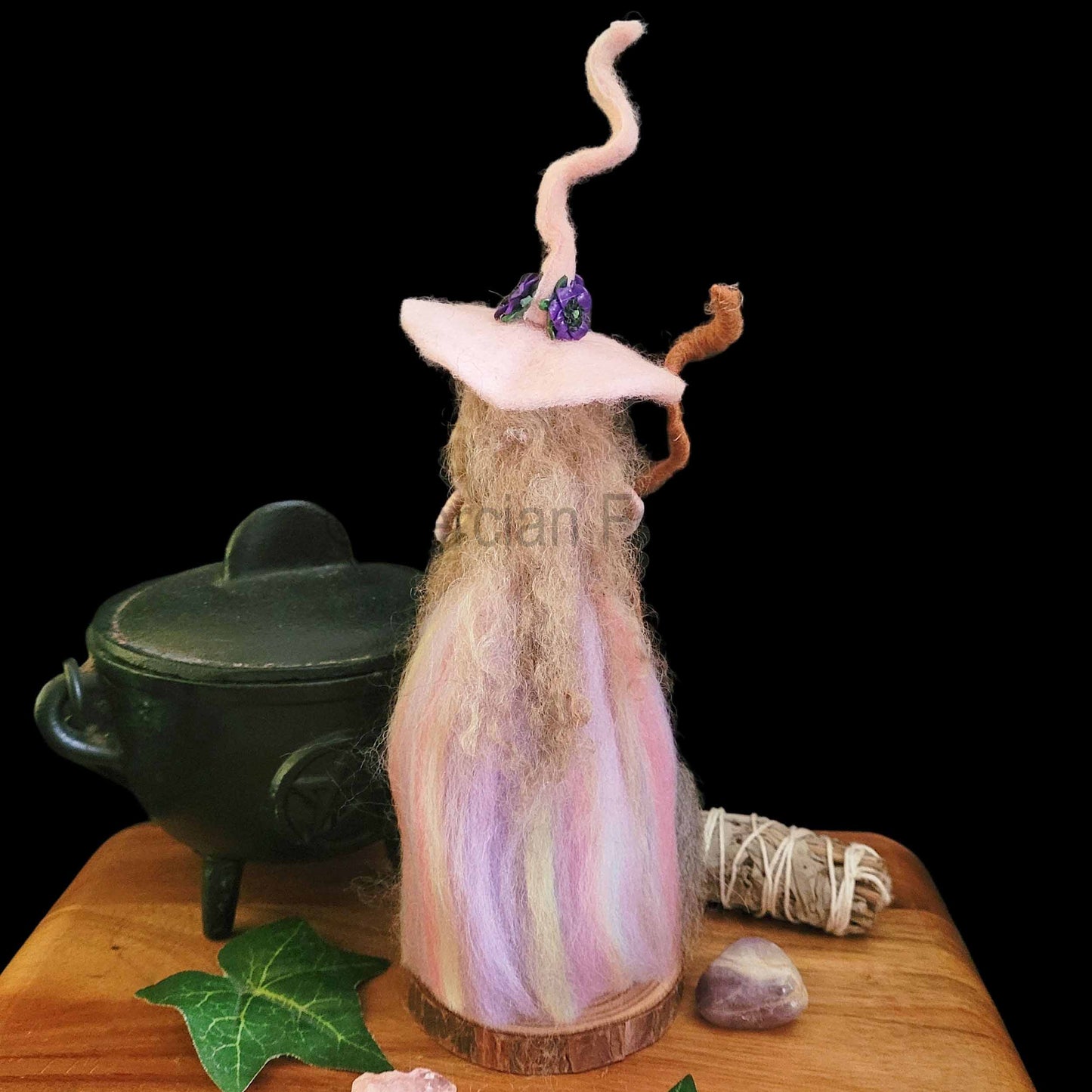 Reverie Needle Felted Witch Decoration