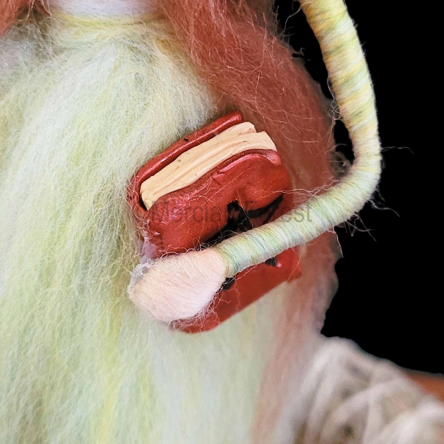 Celadon Needle Felted Witch Decoration Ready Made