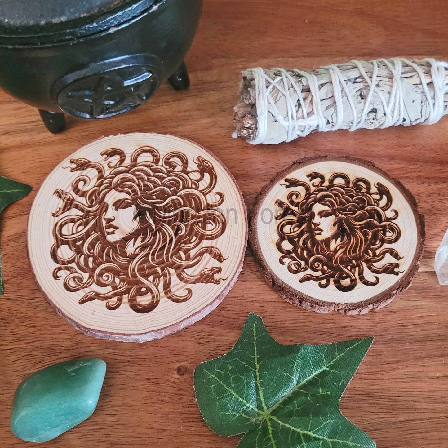 Medusa Portrait Altar Tile, Medusa Altar Decoration