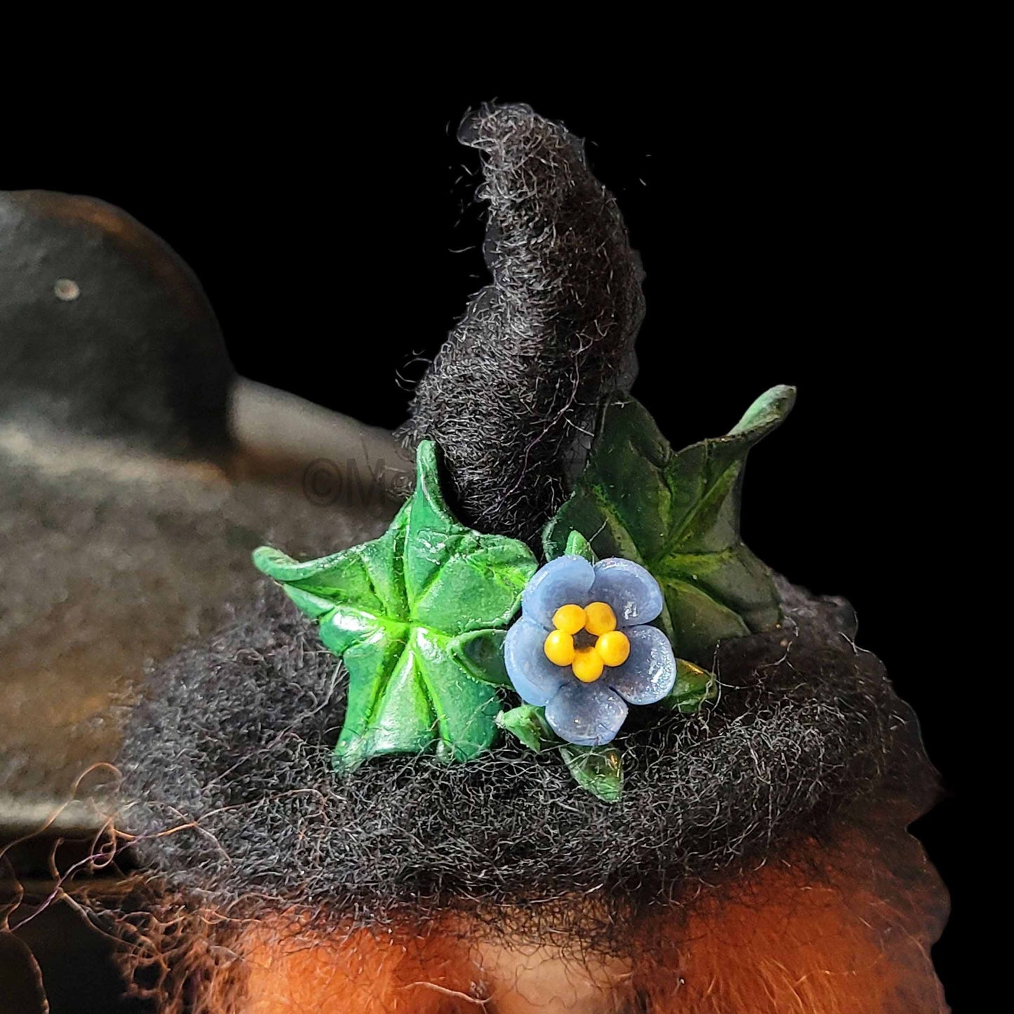 Little Sister Small Needle Felted Witch Decoration