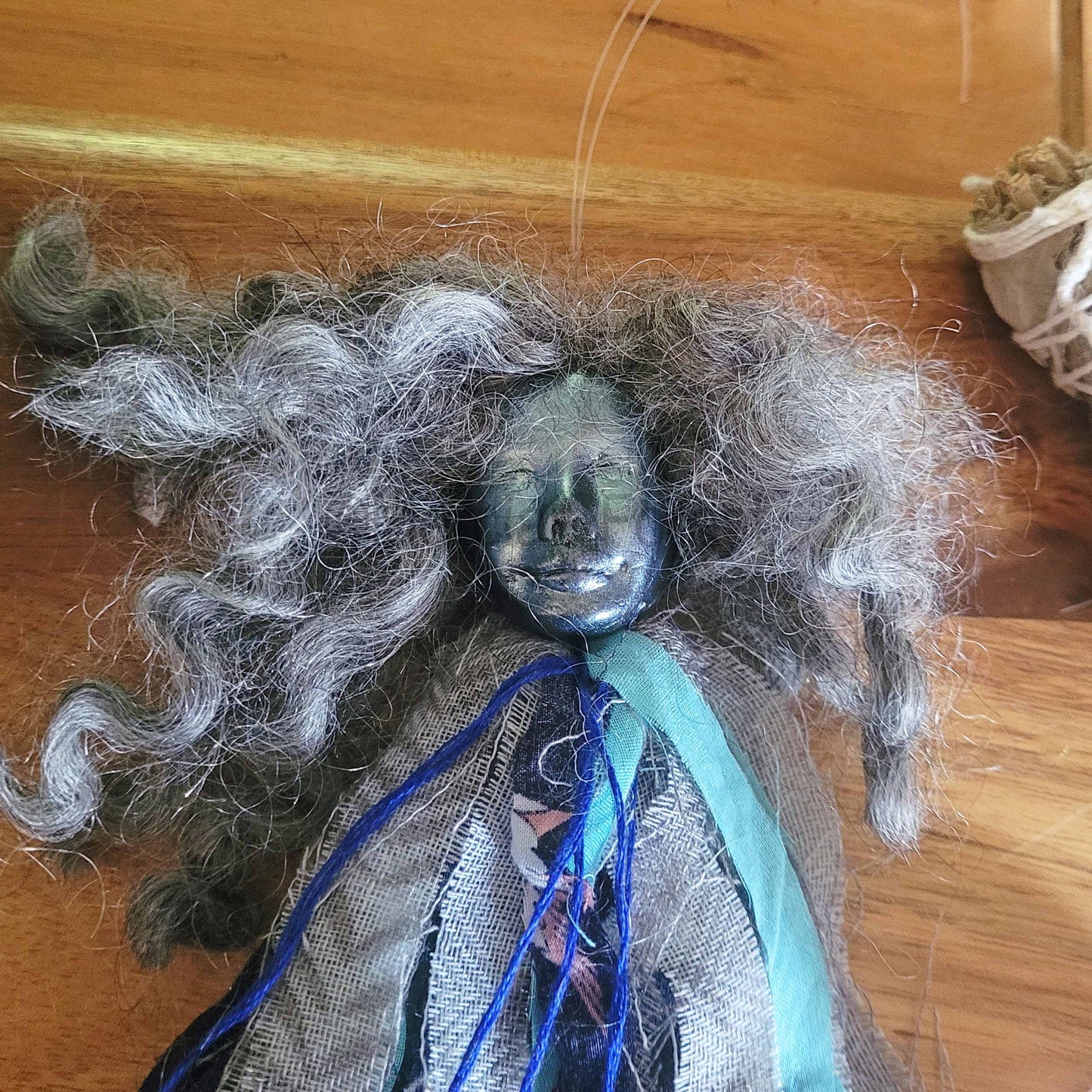 Spirit Doll, Home Protection Amulet Talisman, Spirit Doll Decoration, Witch Bells, Blue