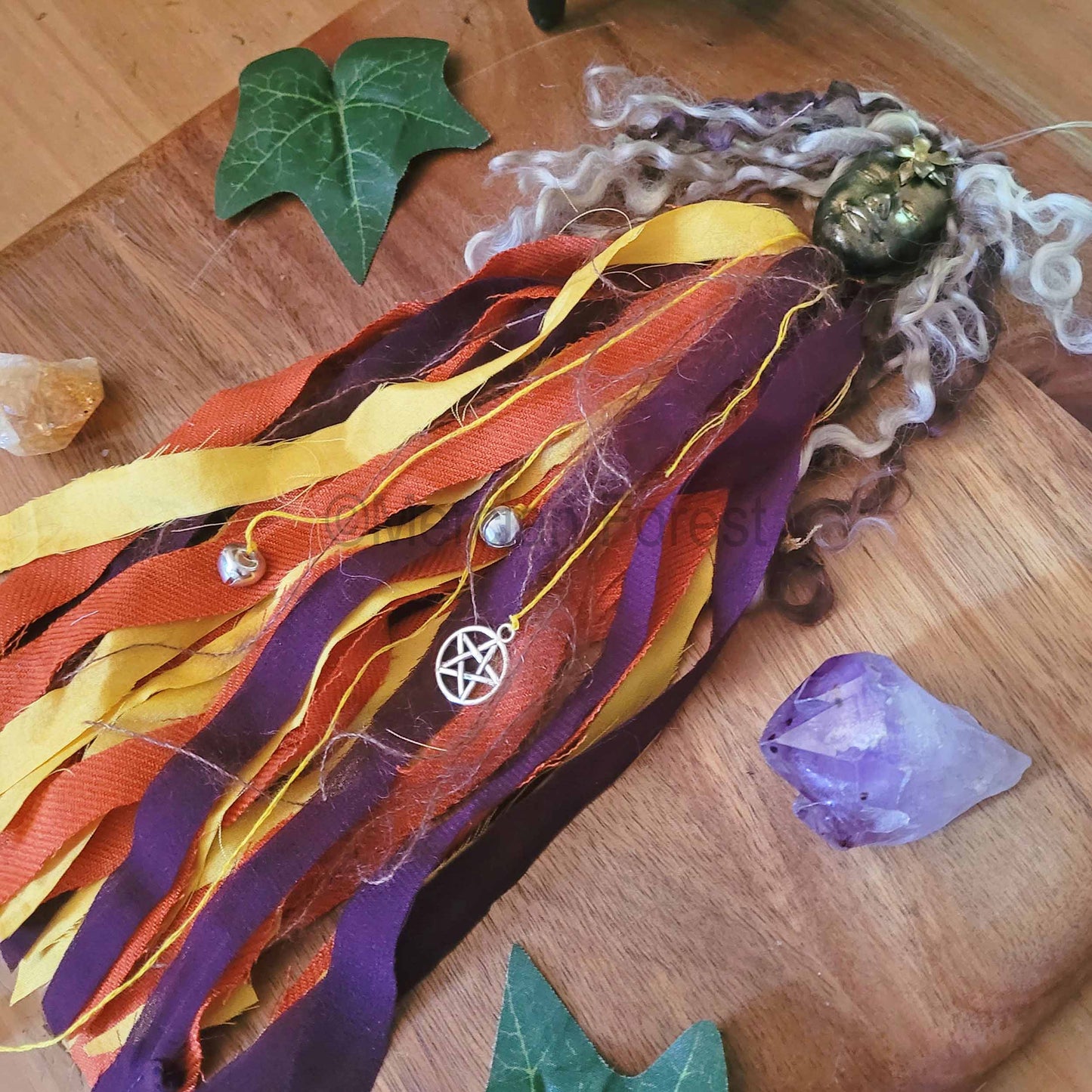 Spirit Doll, Home Protection Amulet Talisman, Spirit Doll Decoration, Witch Bells, Yellow