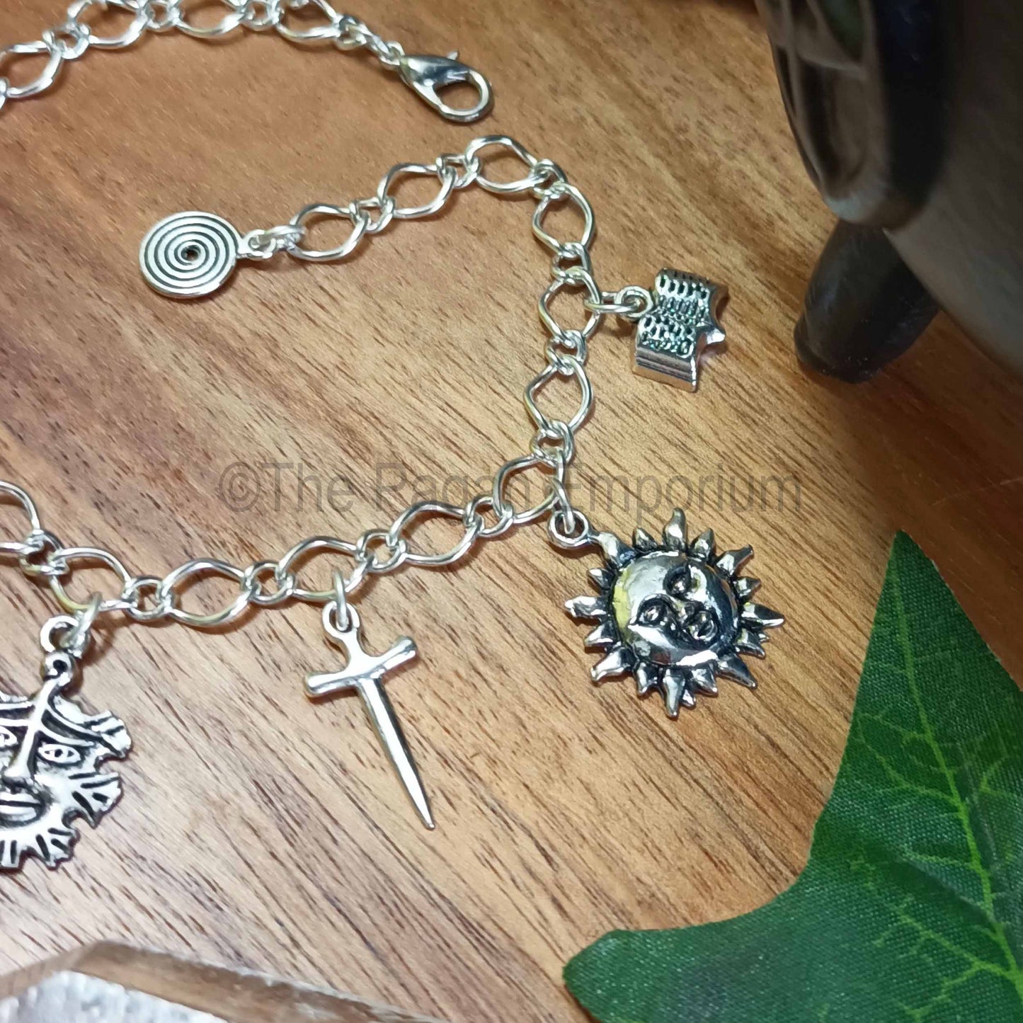 Wiccan Witch Charm Bracelet
