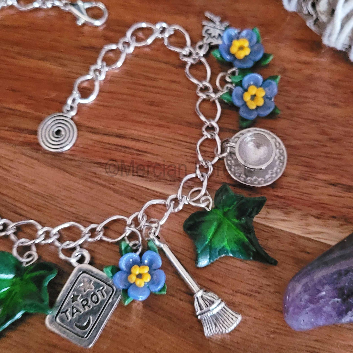 Forget Me Not Witches Charm Bracelet