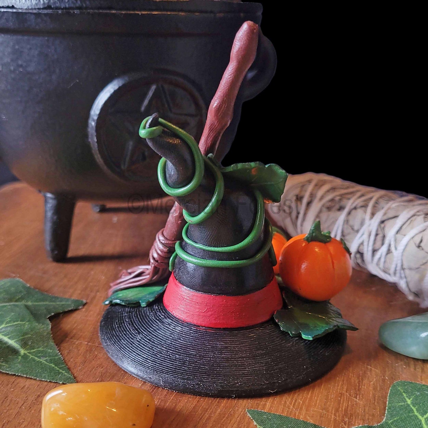 A Witches Hat, Samhain Pagan Decoration, Halloween Decoration, Autumn Altar.