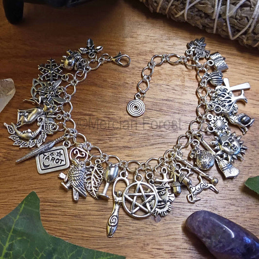 Pagan Bracelet with 34 Charms