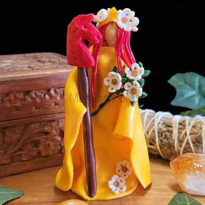 Goddess Aine, Queen of the Fae, Altar Goddess, Mini Statue or Figurine