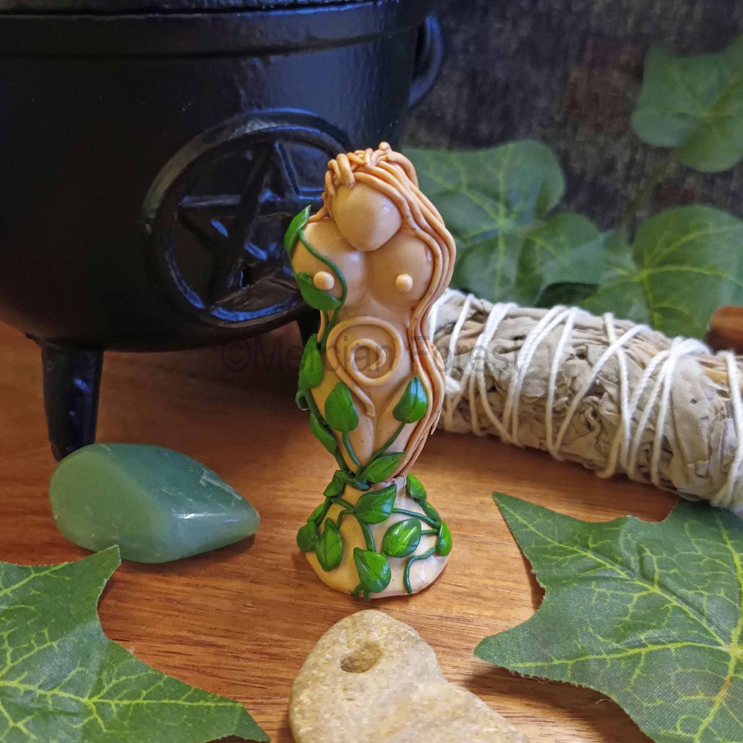 Gaia Goddess, Altar Goddess Figurine Mini Statue