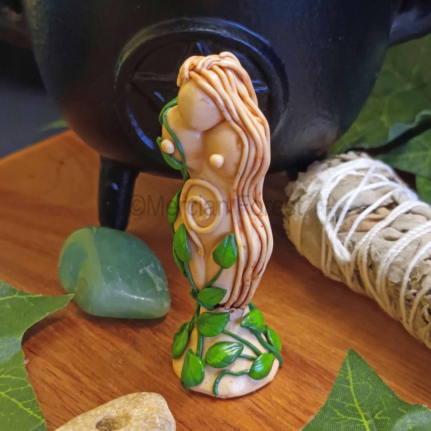 Gaia Goddess, Altar Goddess Figurine Mini Statue