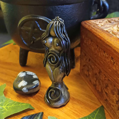 Dark Goddess, Altar Goddess Figurine Mini Statue