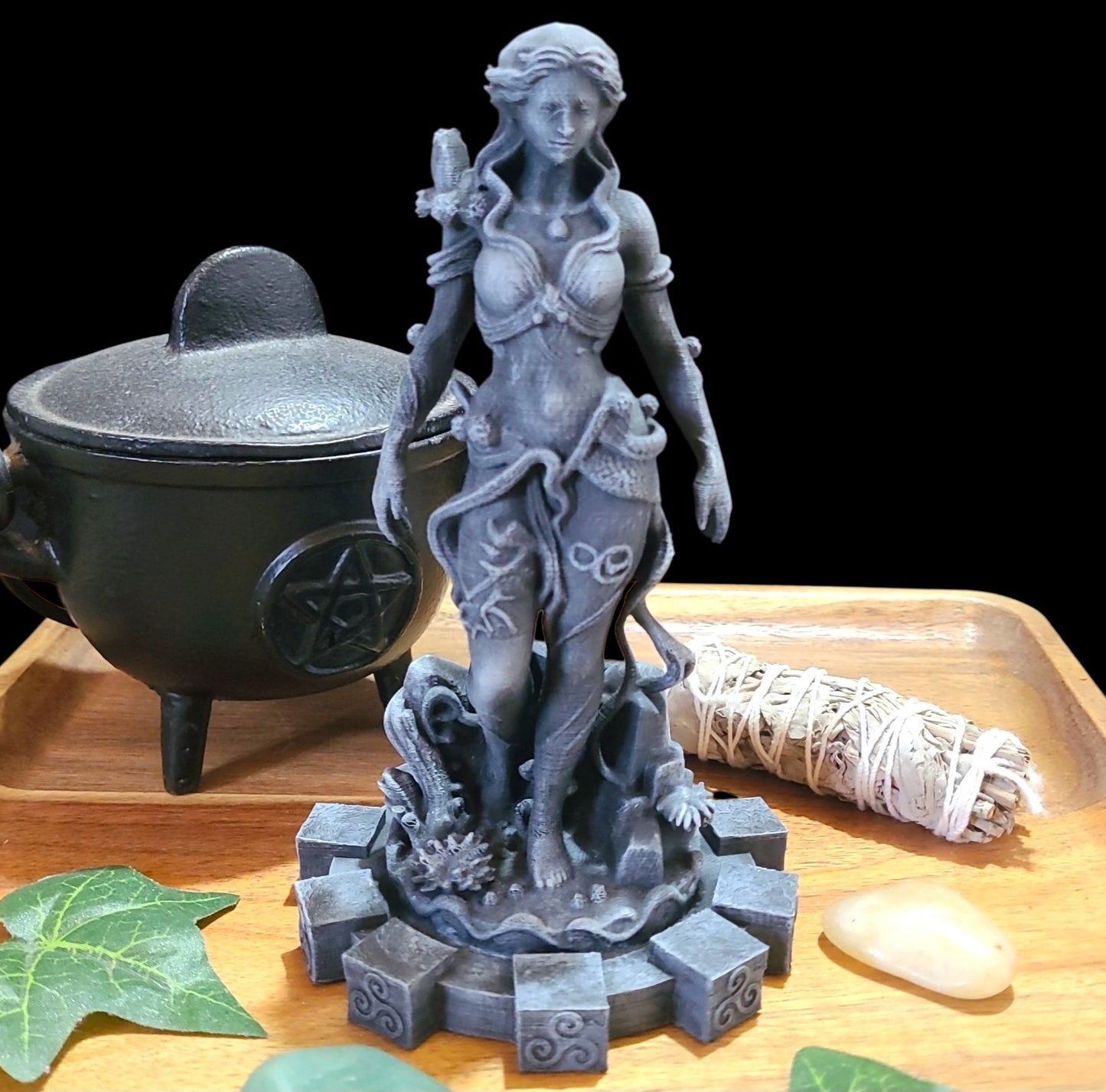 Amphitrite Sea Goddess Statue Figurine in Stone Effect