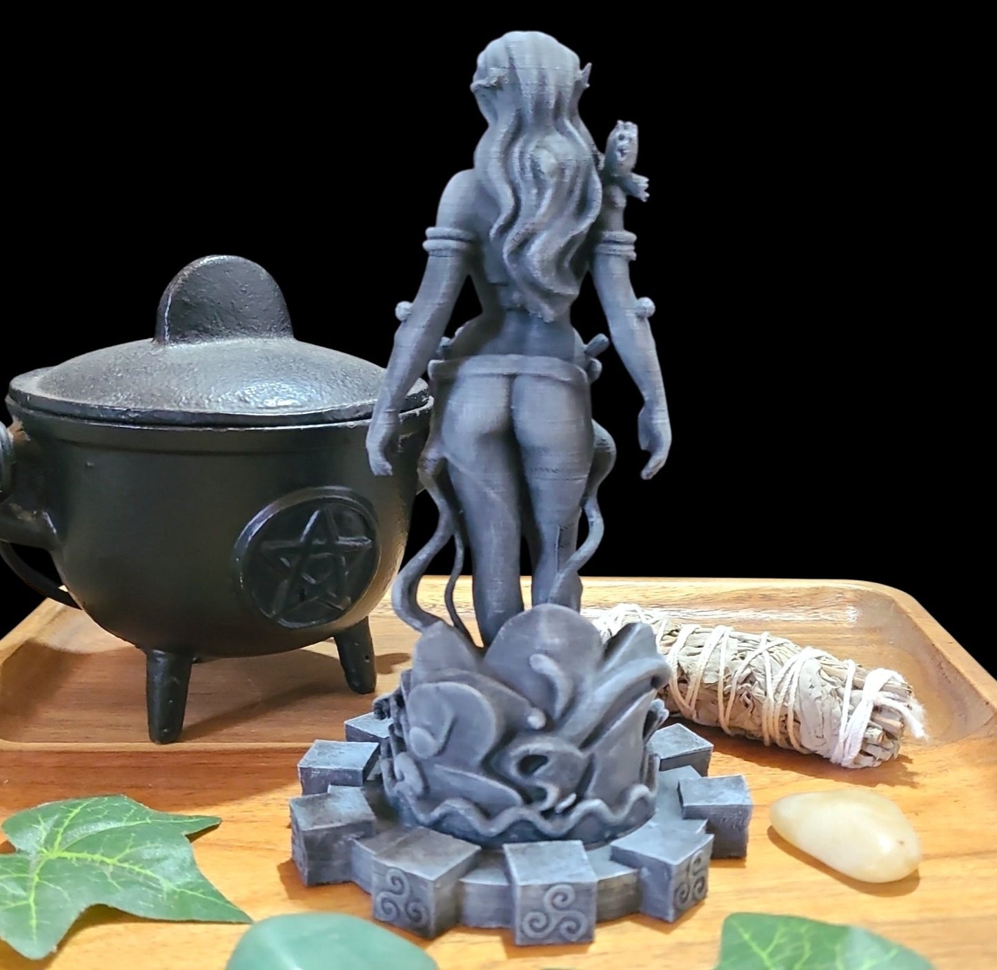 Amphitrite Sea Goddess Statue Figurine in Stone Effect