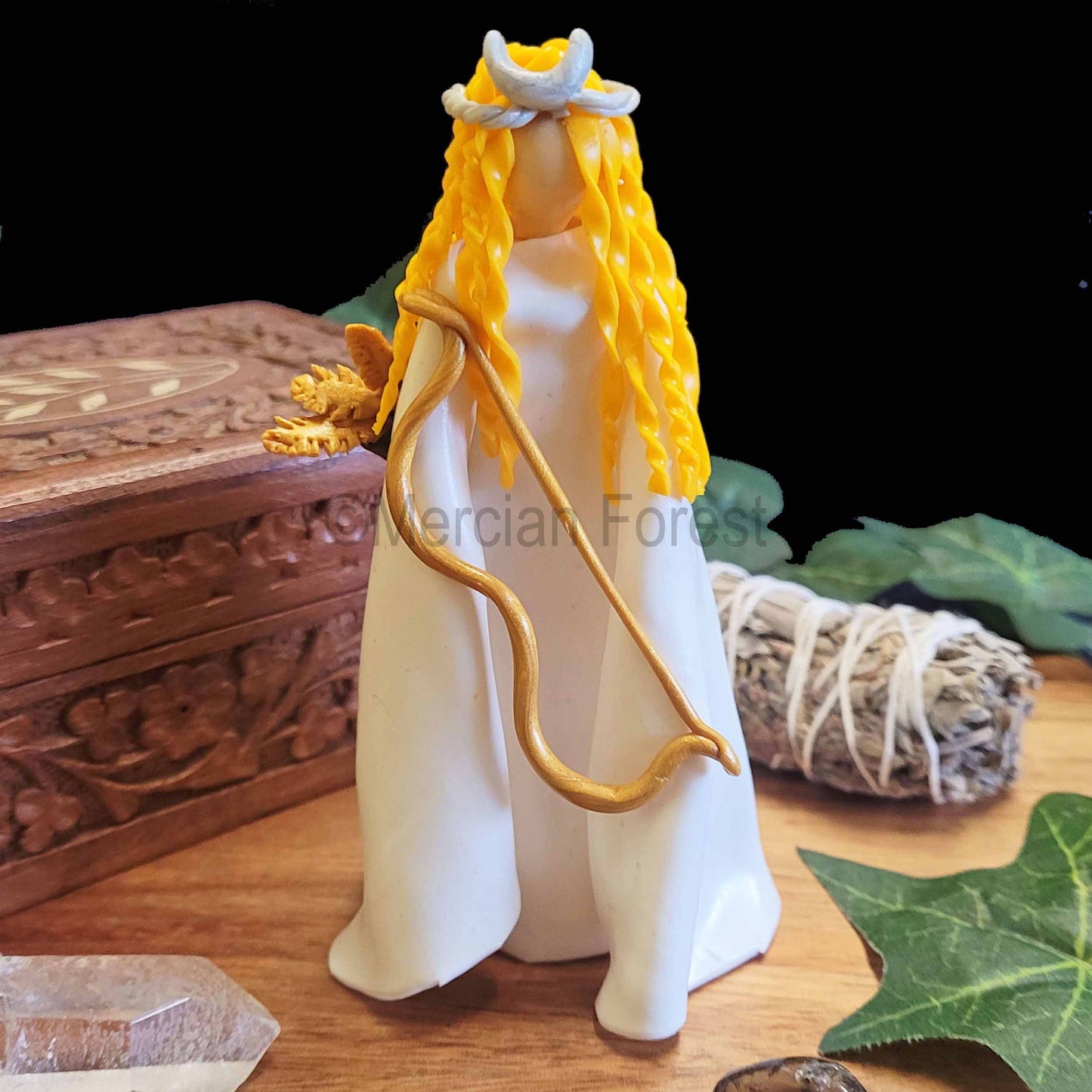 Goddess Artemis, Diana, The Huntress, Altar Goddess, Mini Statue or Figurine