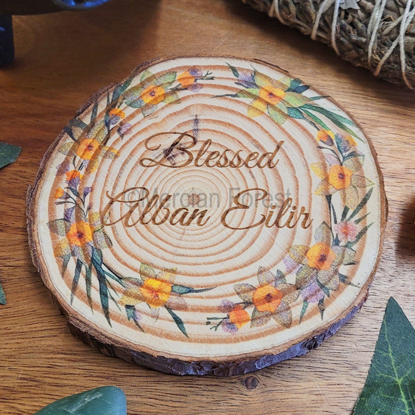 Blessed Alban Eilir with Daffodils Altar Tile