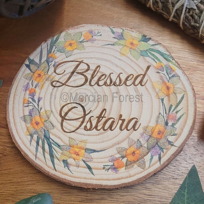 Blessed Ostara with Daffodils Altar Tile