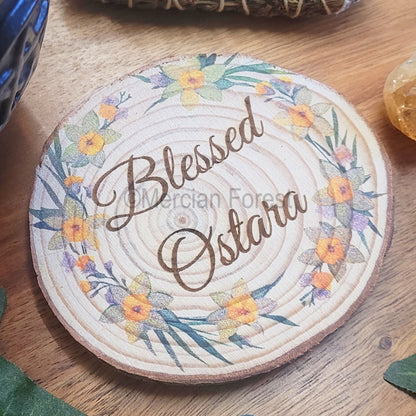 Blessed Ostara with Daffodils Altar Tile