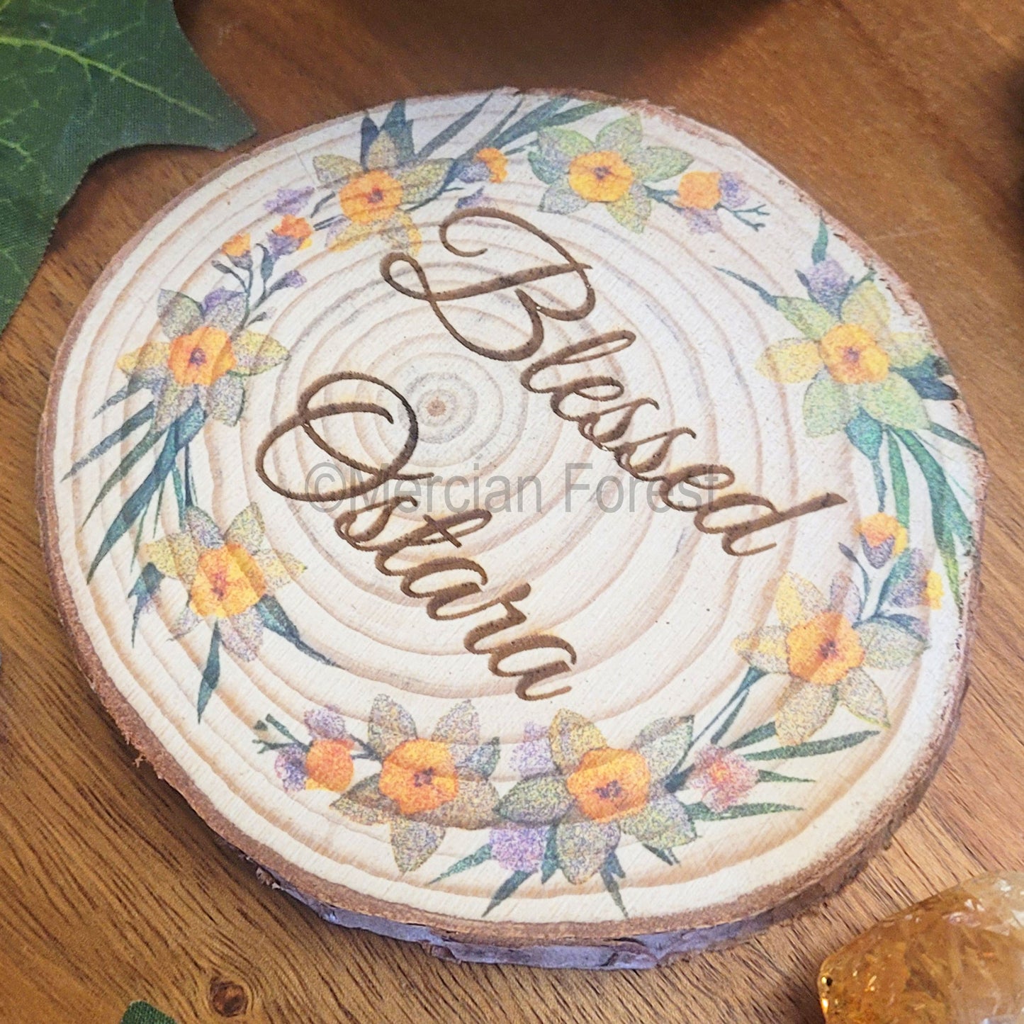 Blessed Ostara with Daffodils Altar Tile