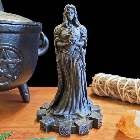 Brigid Statue, Brigid Figurine, Celtic Goddess Resin Sculpture