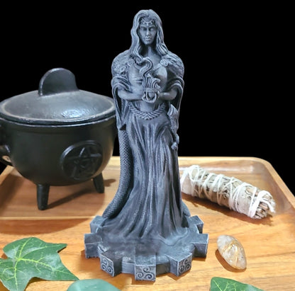 Brigid Goddess Statue Figurine in Stone Effect