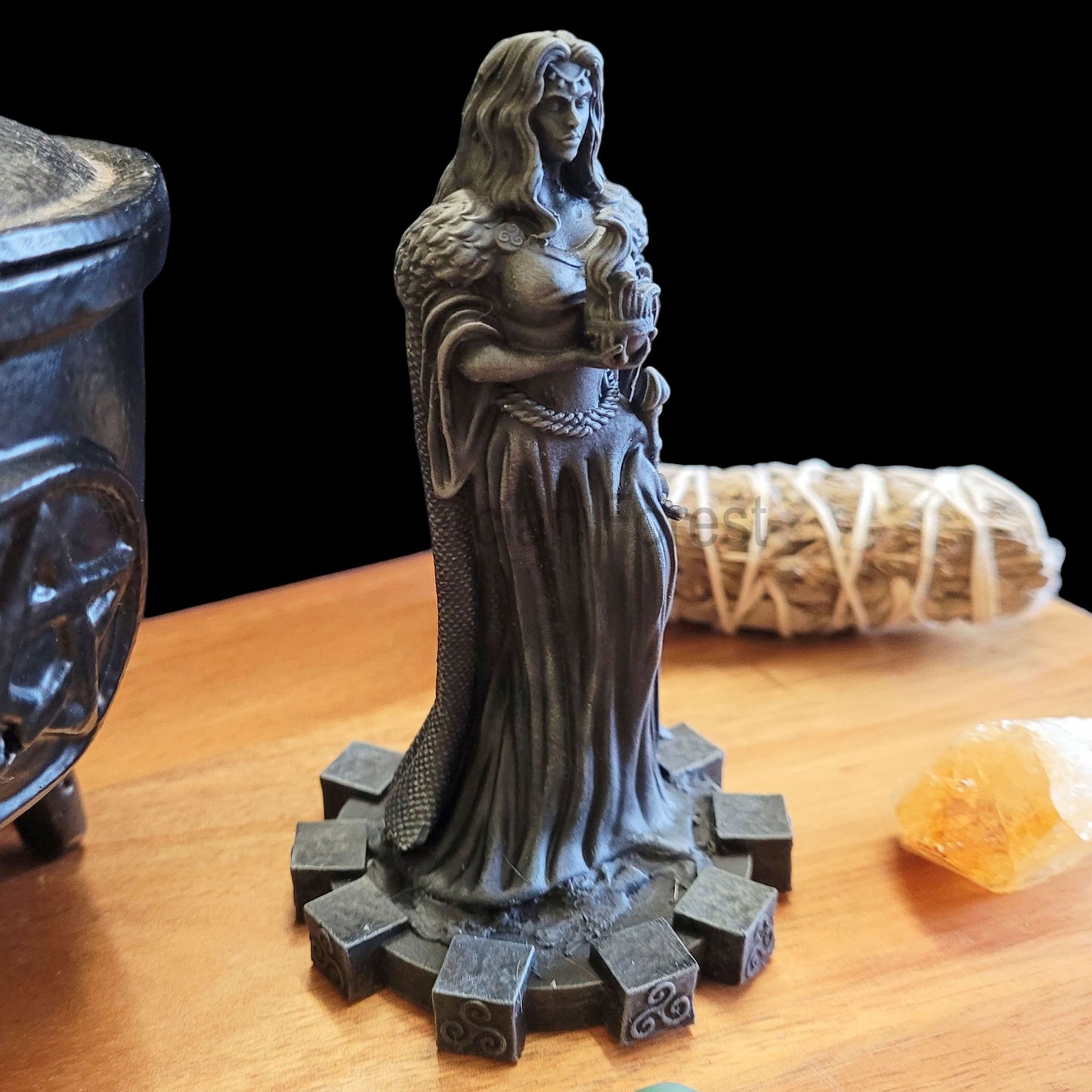 Brigid Statue, Brigid Figurine, Celtic Goddess Resin Sculpture