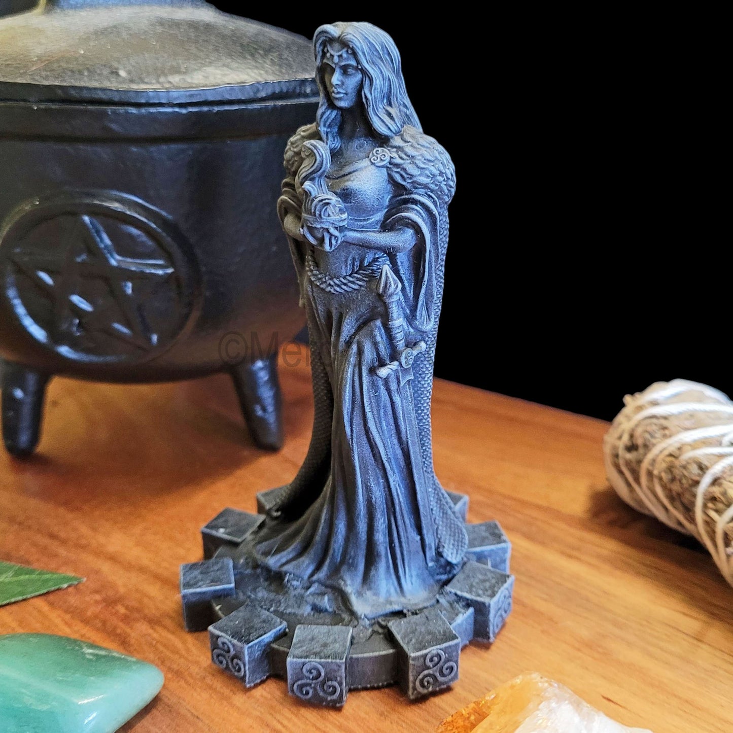 Brigid Statue, Brigid Figurine, Celtic Goddess Resin Sculpture