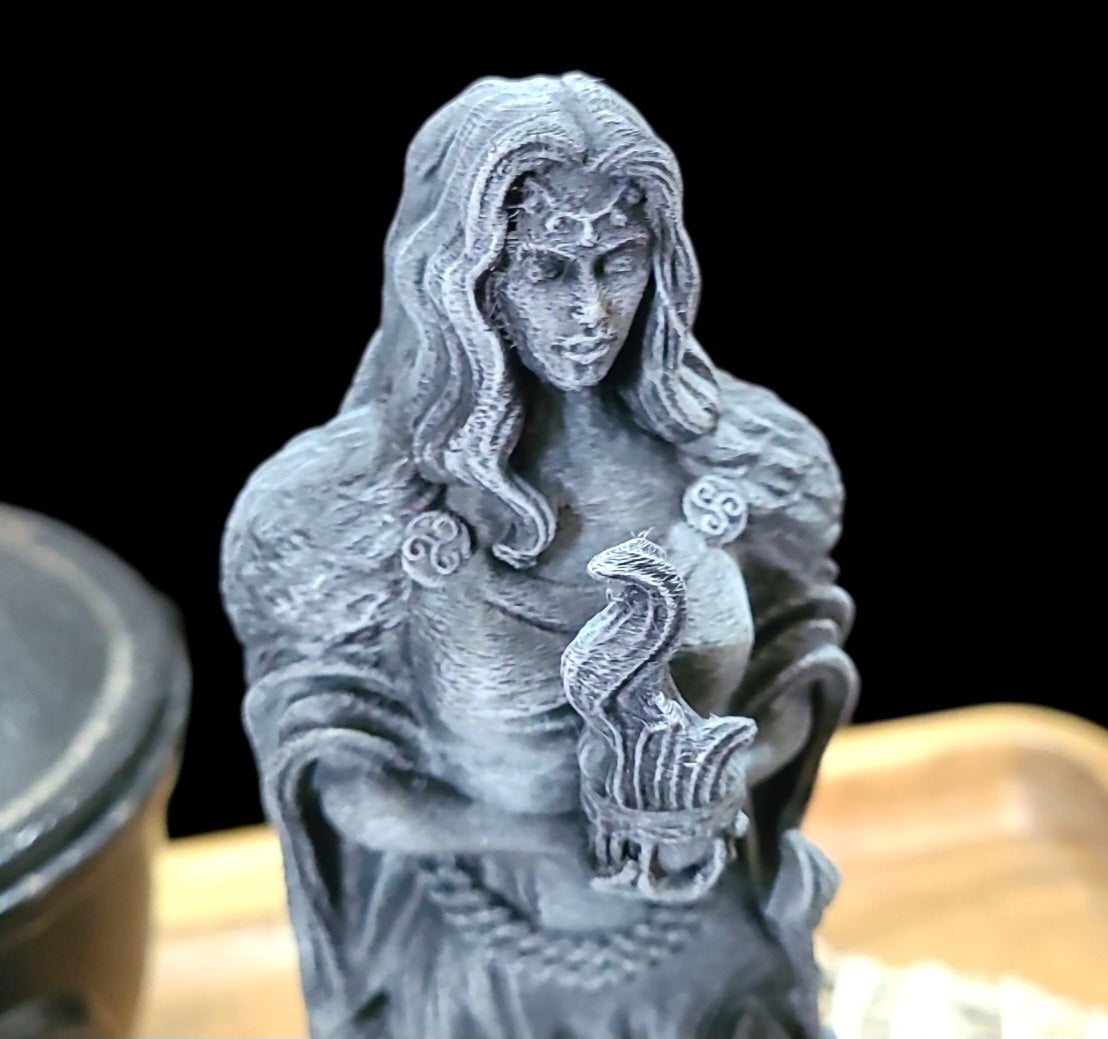 Brigid Goddess Statue Figurine in Stone Effect