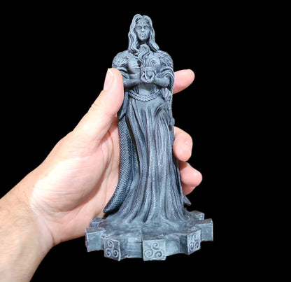 Brigid Goddess Statue Figurine in Stone Effect