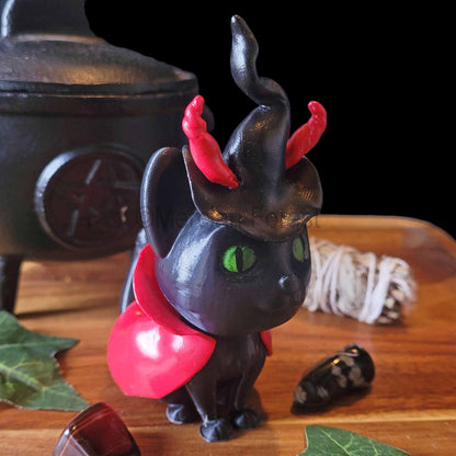 Lillipurr Magickal Cat Witch Wizard Decoration for Halloween Samhain Decoration