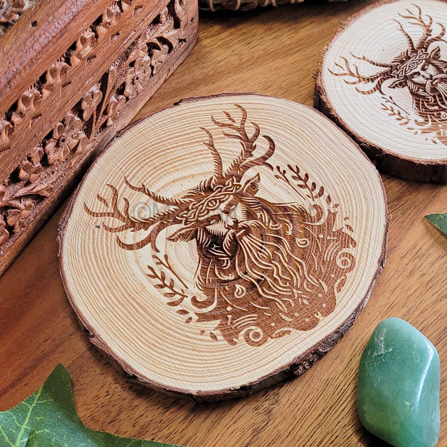 Cernunnos Herne Wooden Altar Tile