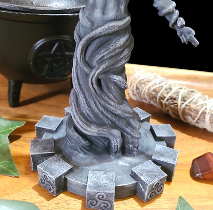 Cernunnos Horned God Statue Figurine in Stone Effect