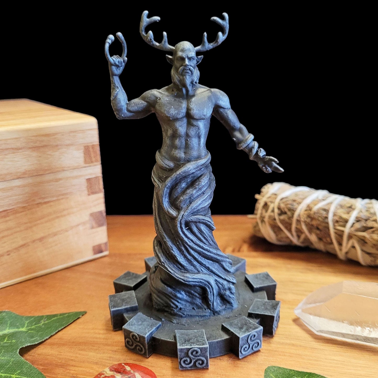 Cernunnos Horned God Statue Figurine Resin Sculpture