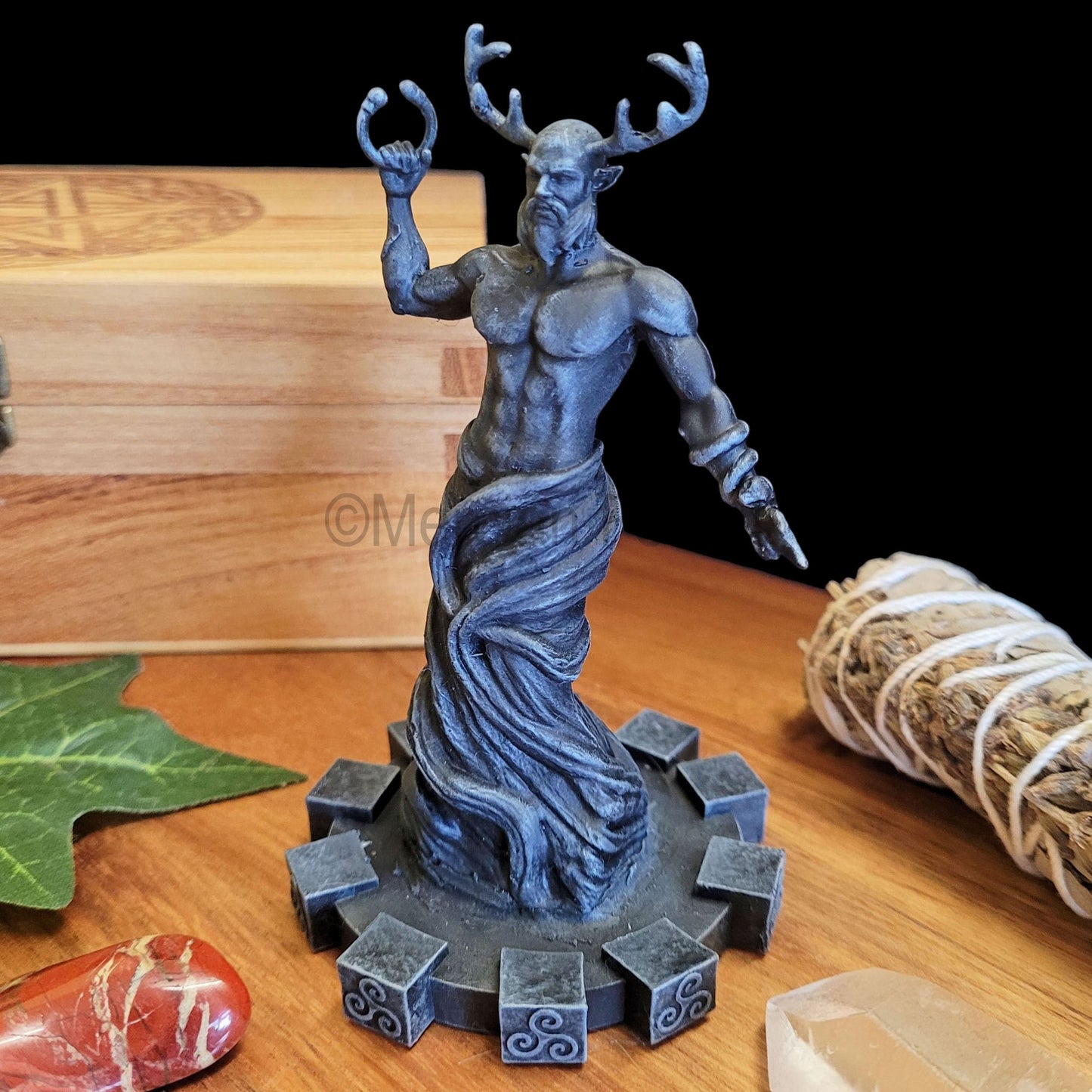 Cernunnos Horned God Statue Figurine Resin Sculpture