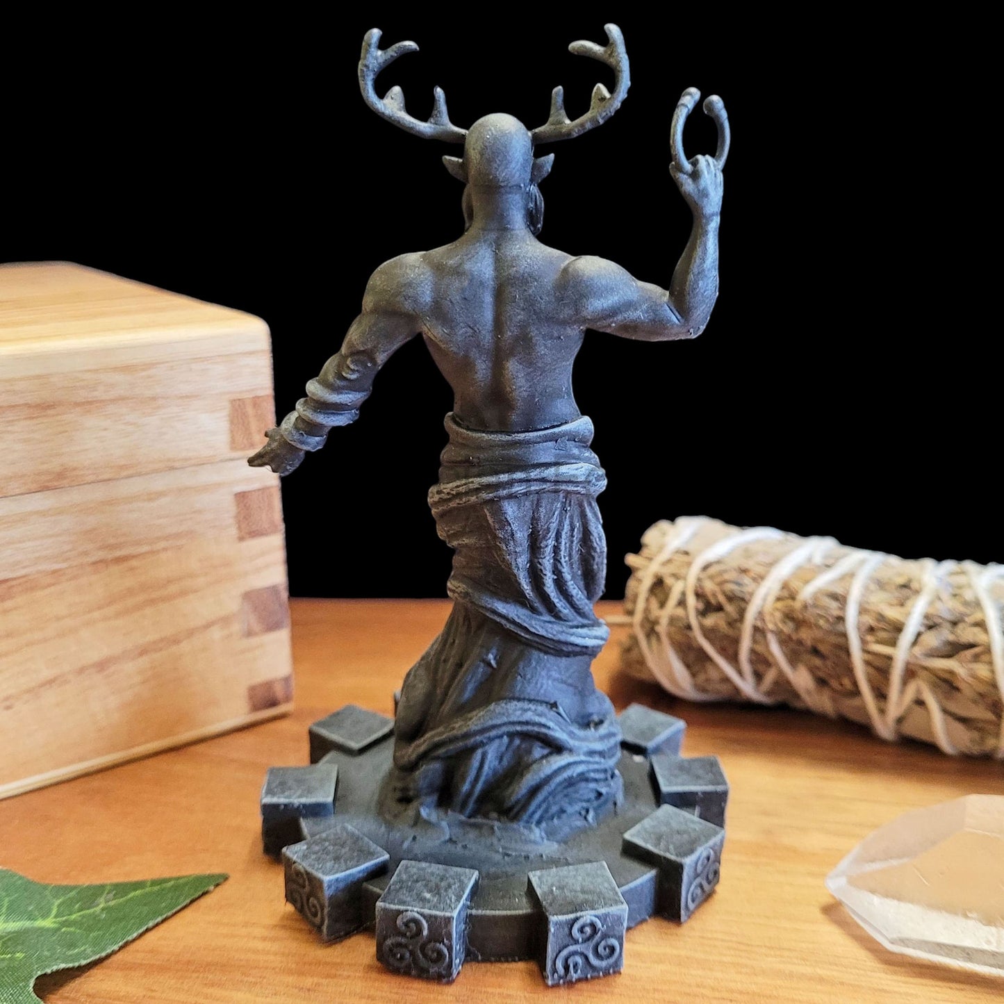 Cernunnos Horned God Statue Figurine Resin Sculpture