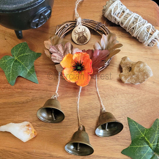 Cernunnos Witch Bells Autumn Wreath