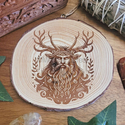 Cernunnos Herne Wooden Wall Hanging