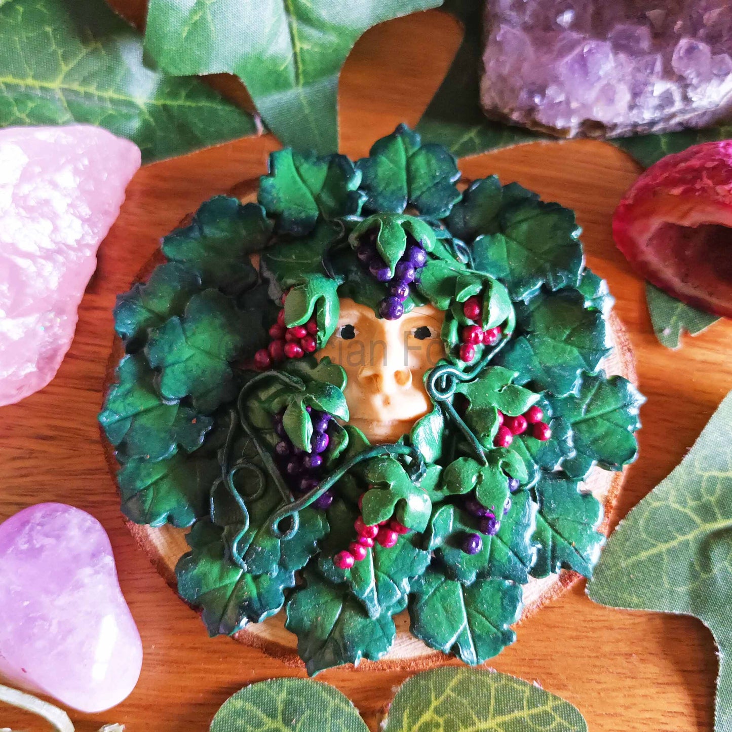 Dionysus Greenman Altar Tile