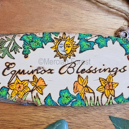 Equinox Blessings Wall Hanging Sign