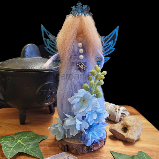 Blue Needle Felted Fairy