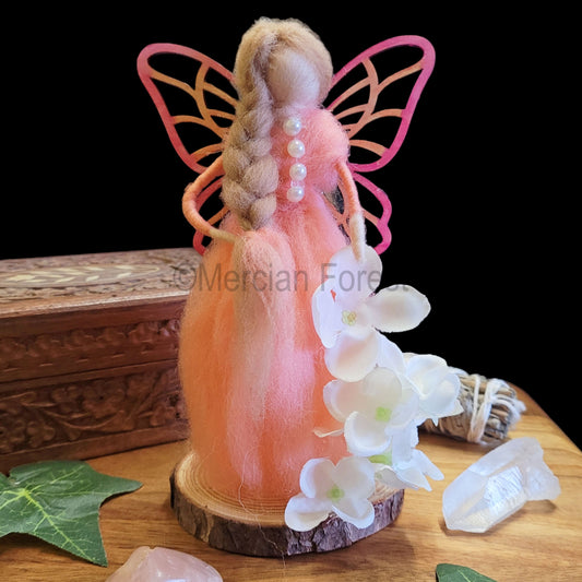 Pink Needle Felted Fairy